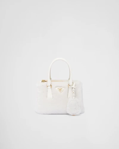 Prada Galleria mini shearling bag