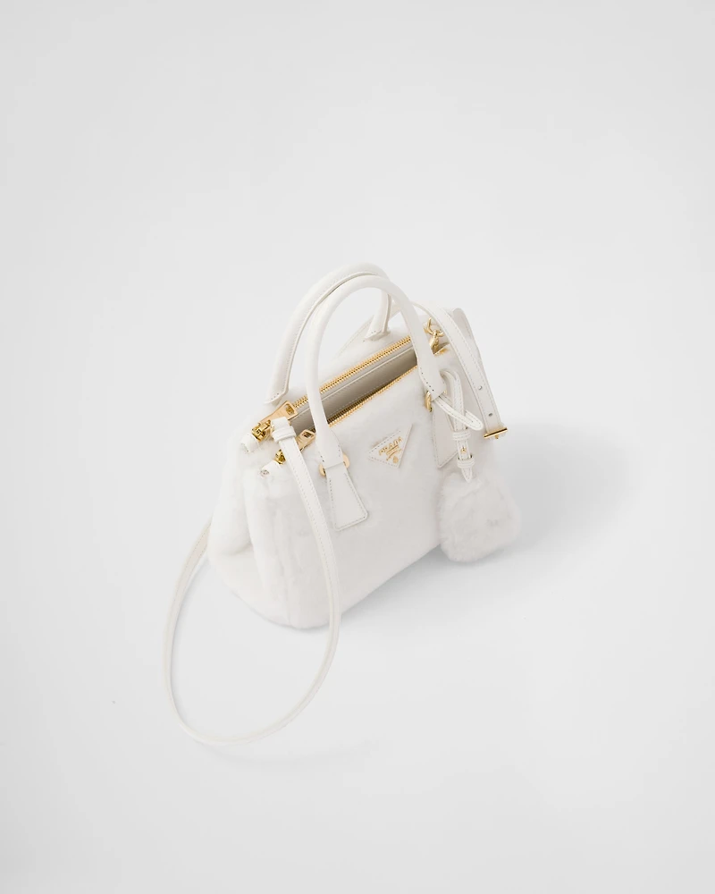 Prada Galleria mini shearling bag