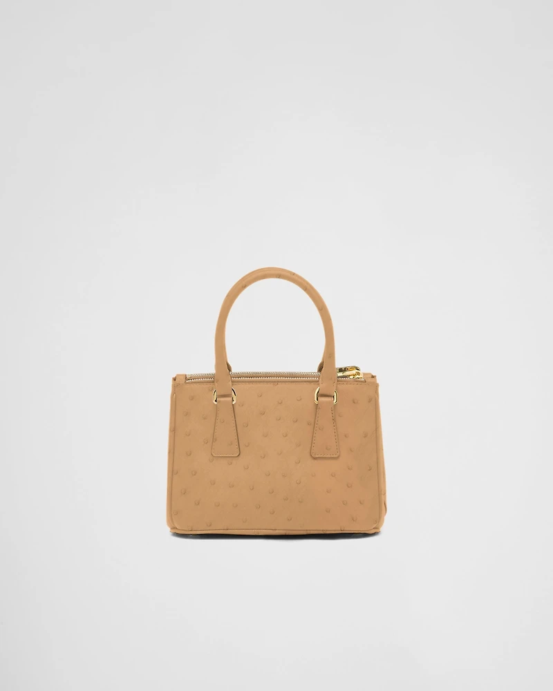 Prada Galleria mini ostrich leather bag