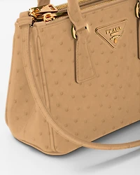Prada Galleria mini ostrich leather bag