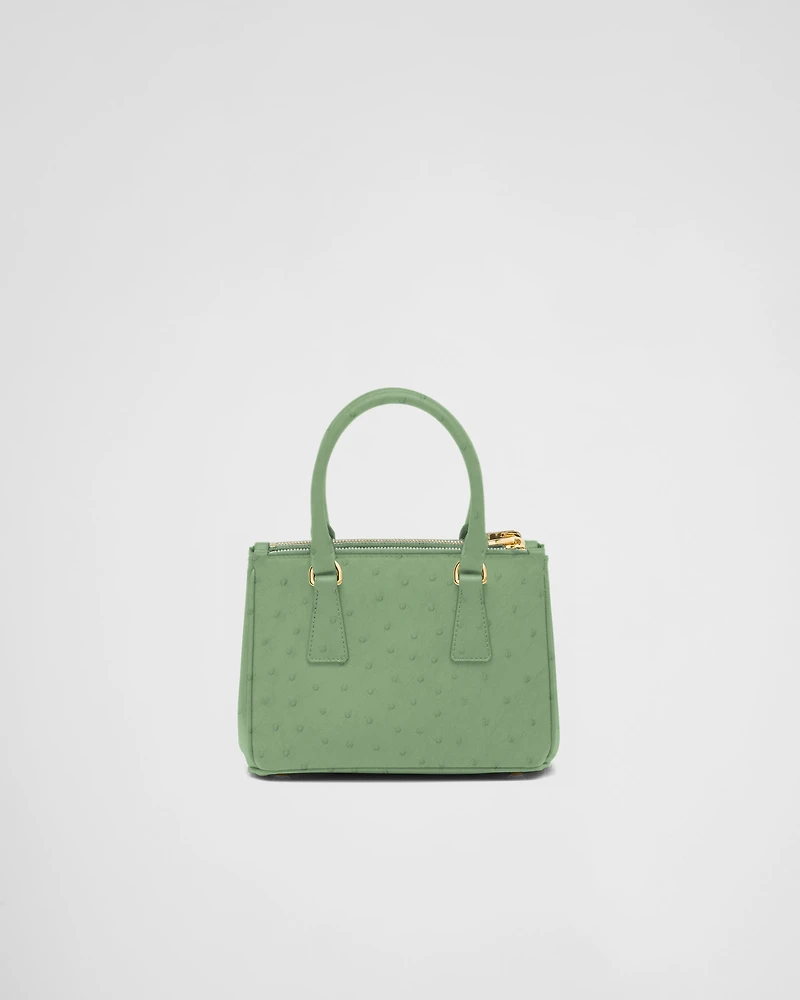 Prada Galleria mini ostrich leather bag