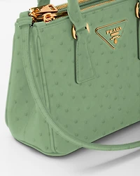 Prada Galleria mini ostrich leather bag