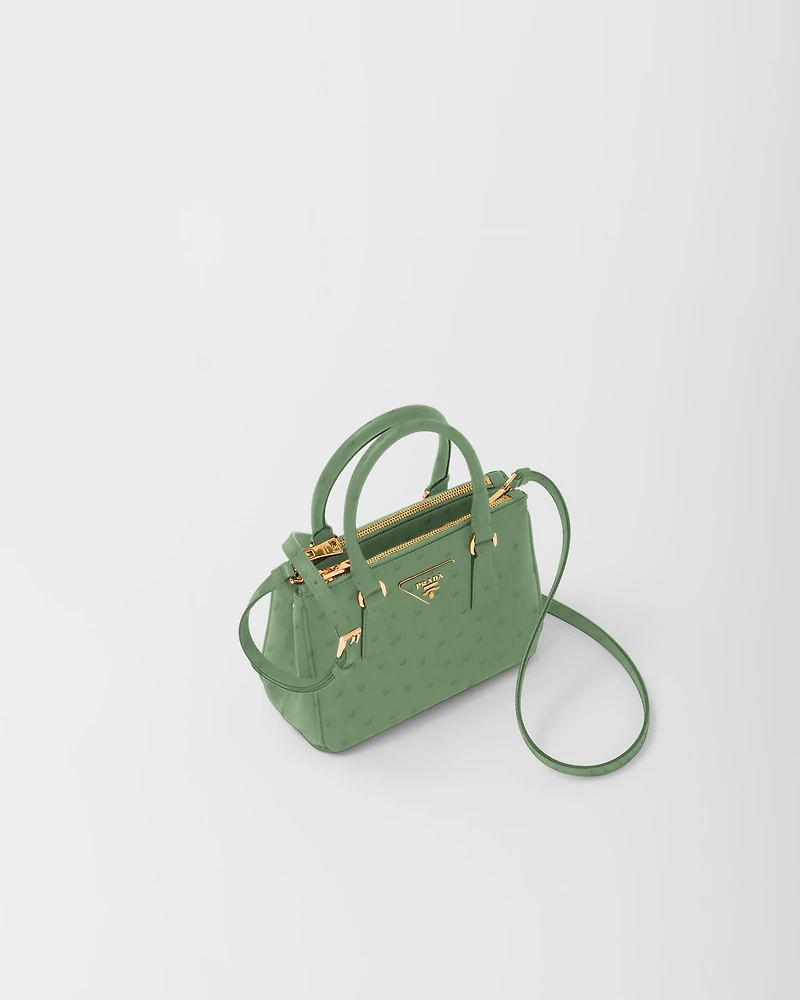 Prada Galleria mini ostrich leather bag