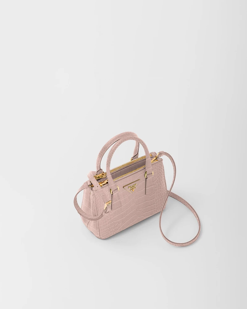 Prada Galleria mini crocodile leather bag