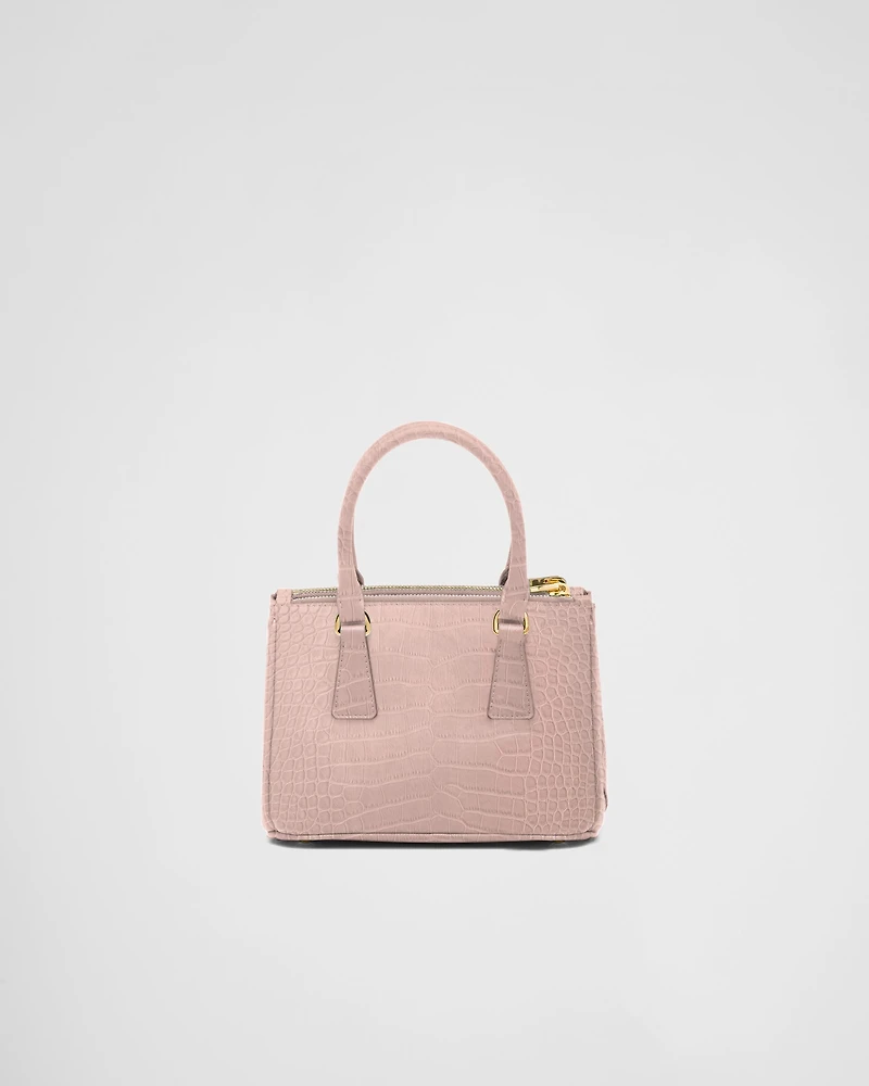 Prada Galleria mini crocodile leather bag