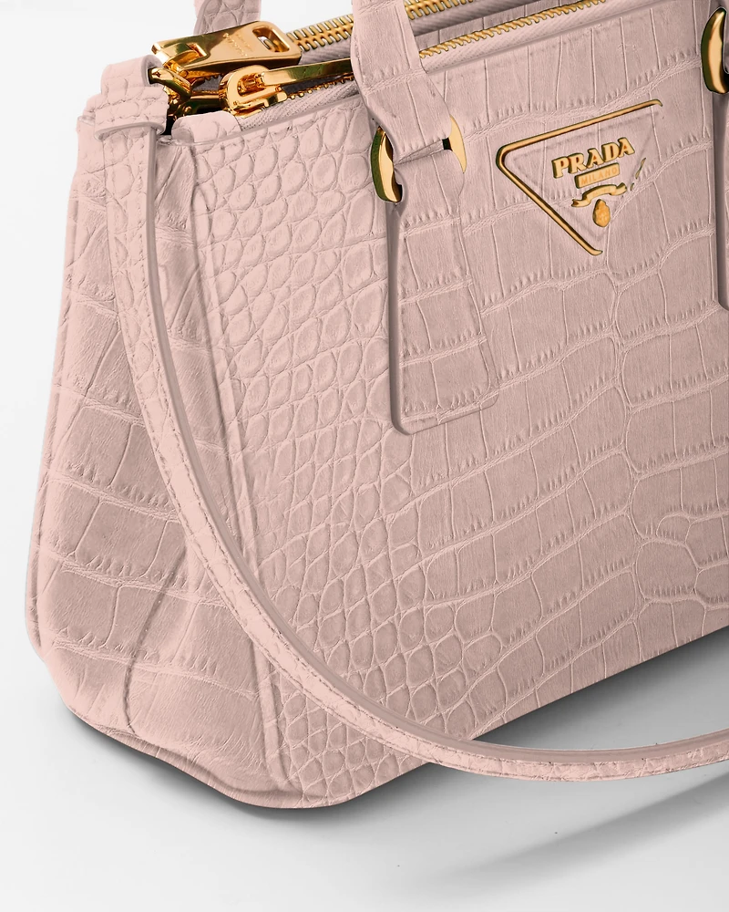 Prada Galleria mini crocodile leather bag
