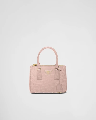 Prada Galleria mini crocodile leather bag