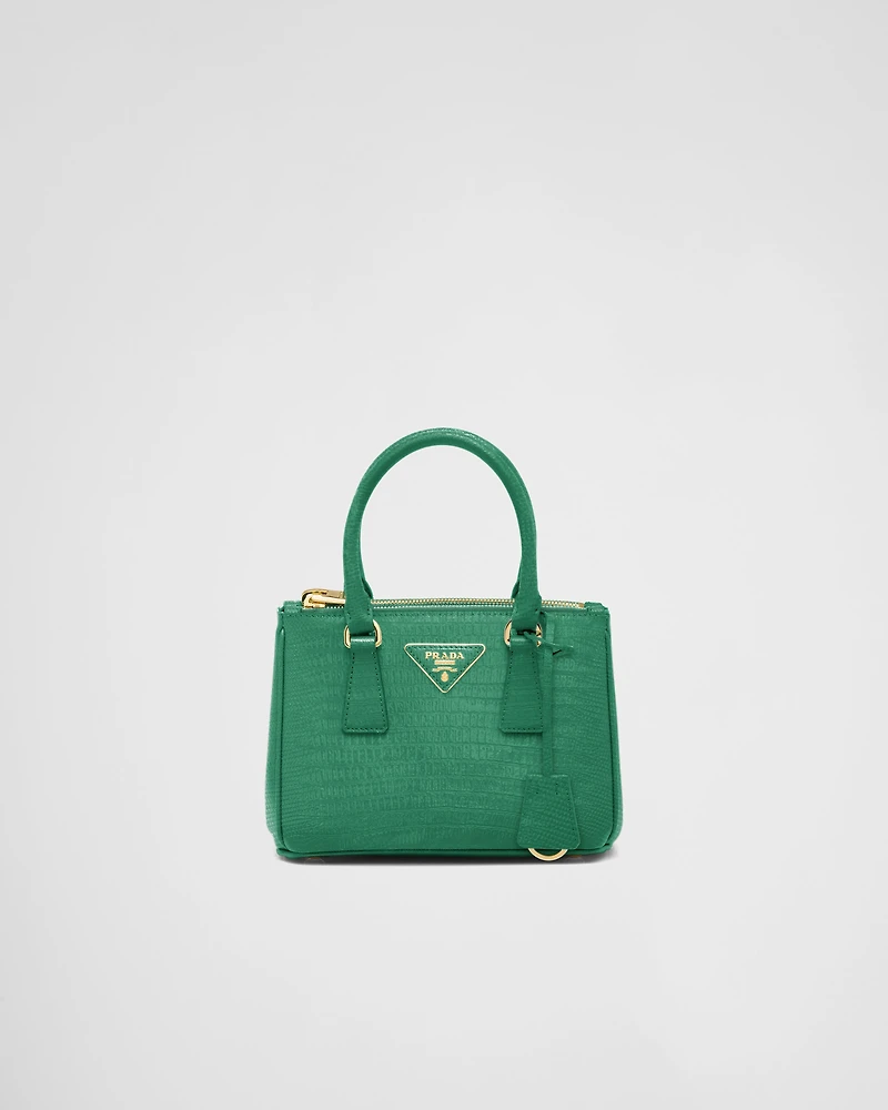 Prada Galleria mini lizard skin bag