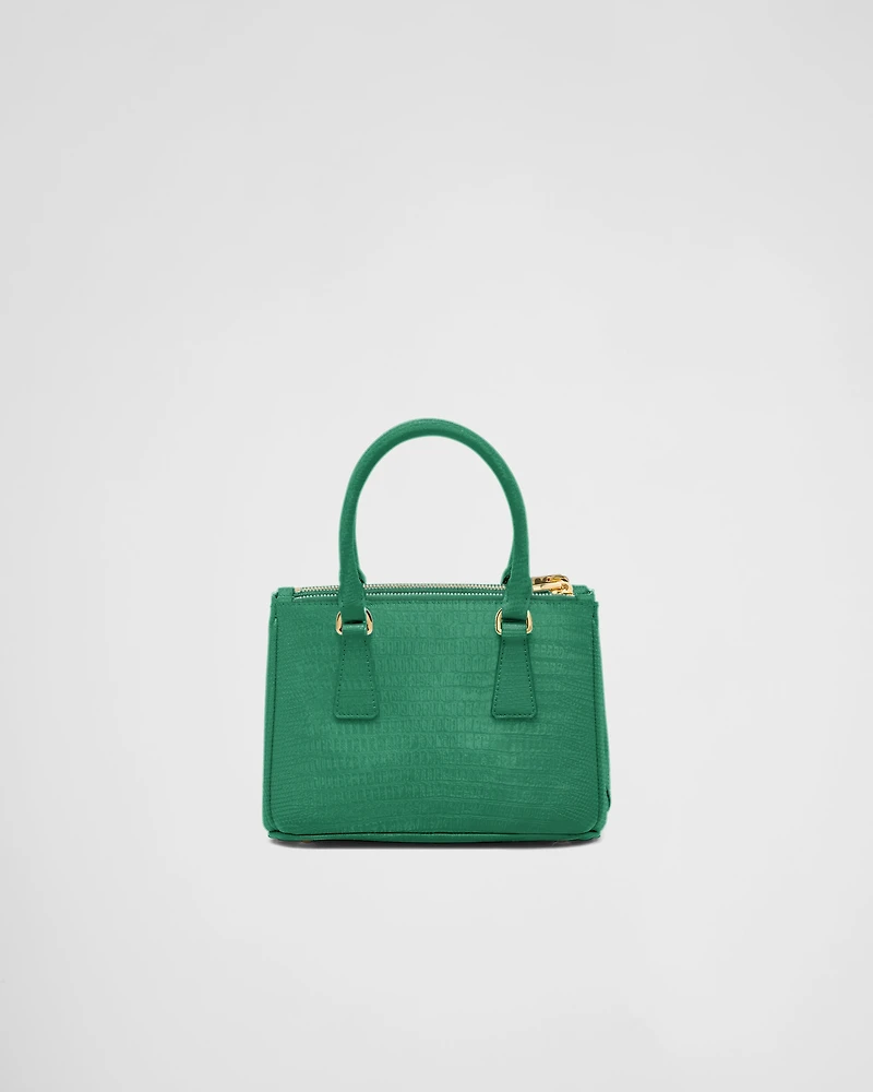 Prada Galleria mini lizard skin bag