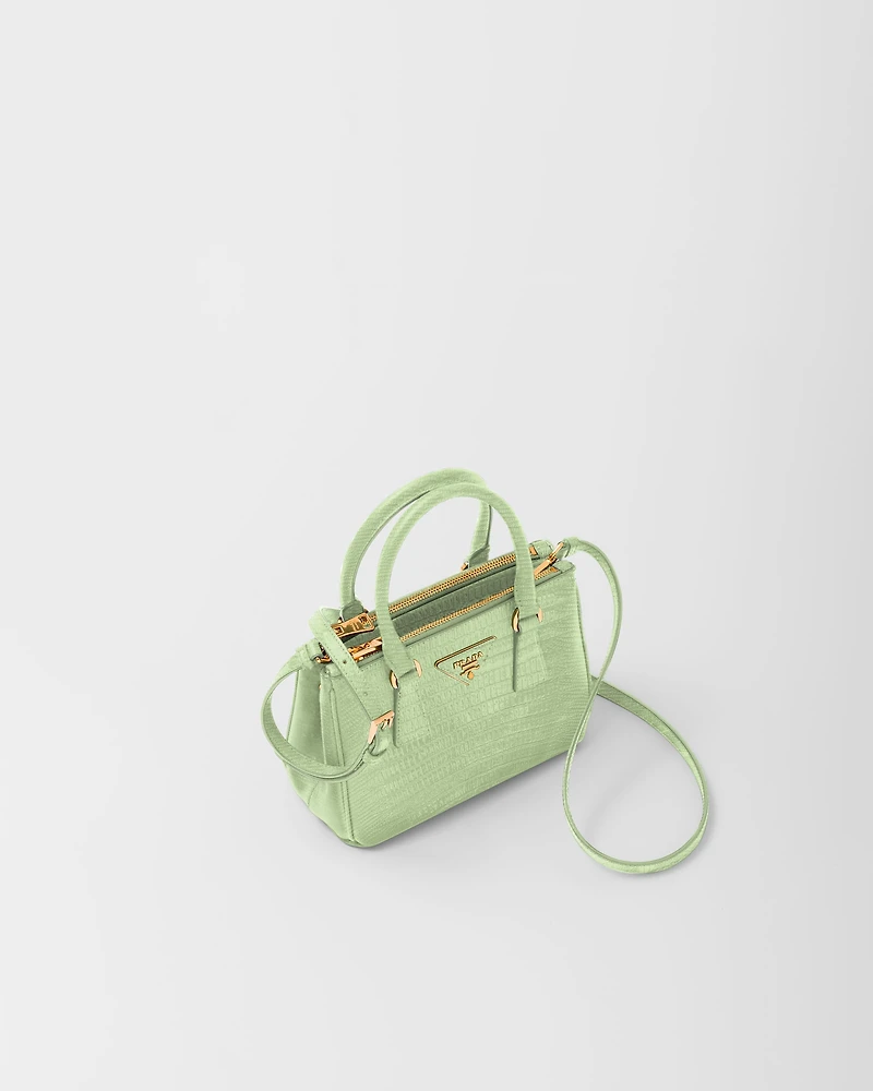 Prada Galleria mini lizard skin bag