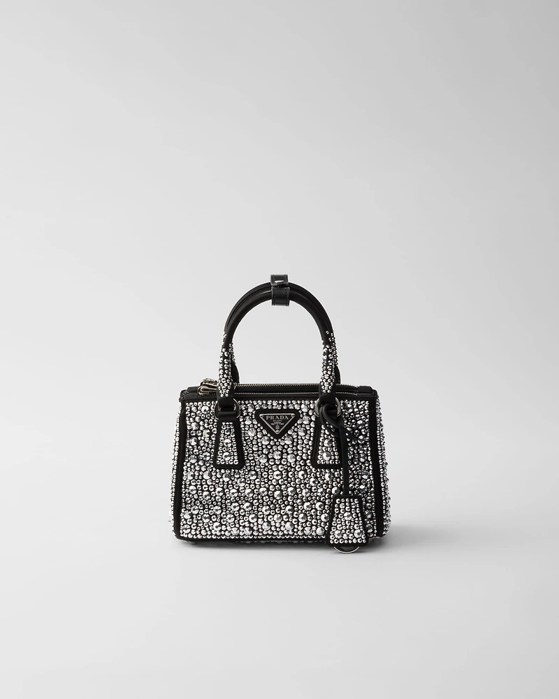 Prada Galleria satin micro-bag with decorations