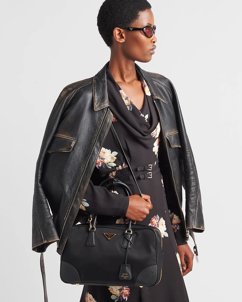 Prada Re-Edition 1978 large Re-Nylon and Saffiano leather two-handle bag