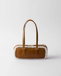Medium shearling two-handle bag