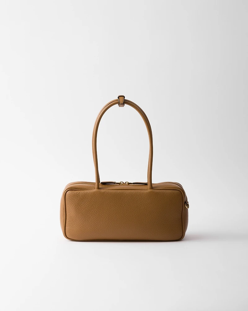 Medium leather top-handle bag