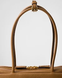 Medium leather top-handle bag