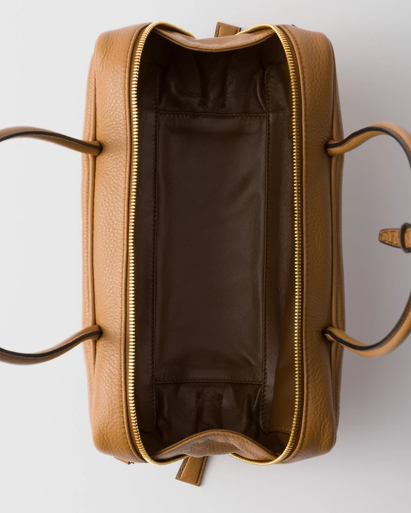 Medium leather top-handle bag