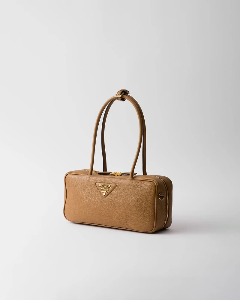 Medium leather top-handle bag