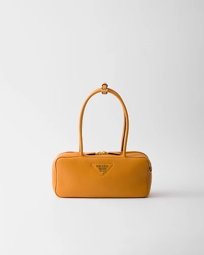 Medium leather top-handle bag