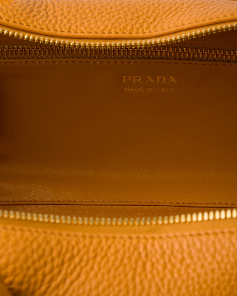 Medium leather top-handle bag