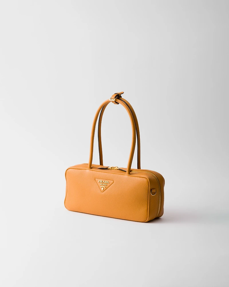 Medium leather top-handle bag