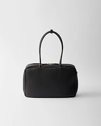 Large leather top-handle bag