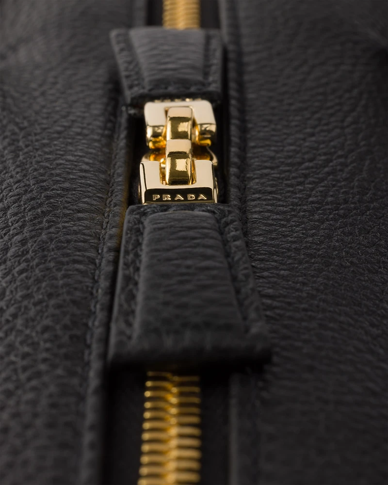 Large leather top-handle bag