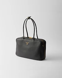 Large leather top-handle bag