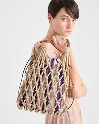 Prada Noué medium cotton macramé bag