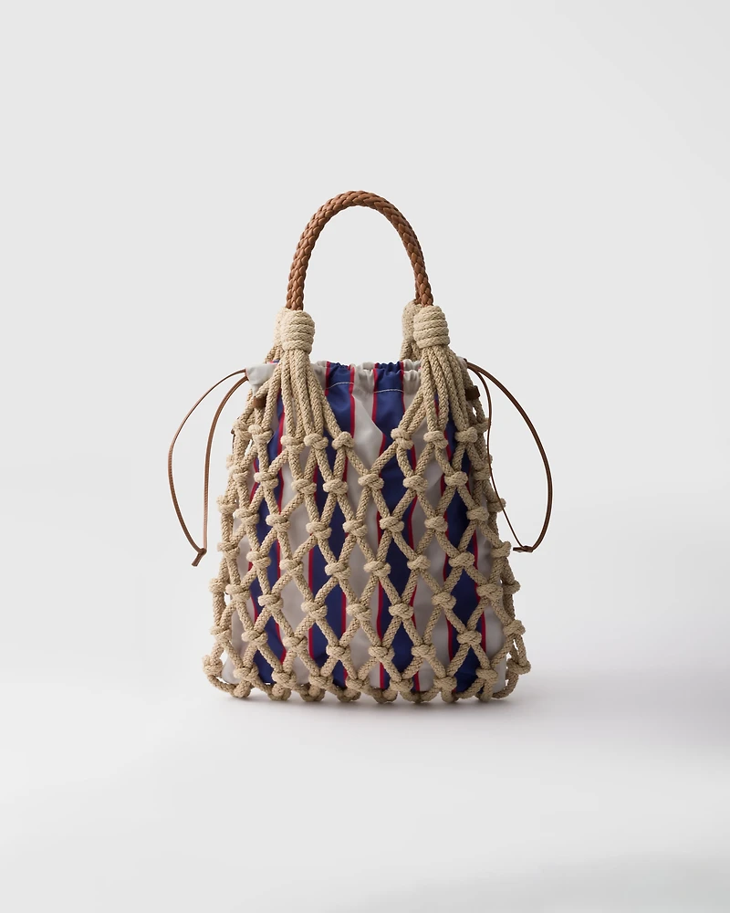 Prada Noué medium cotton macramé bag