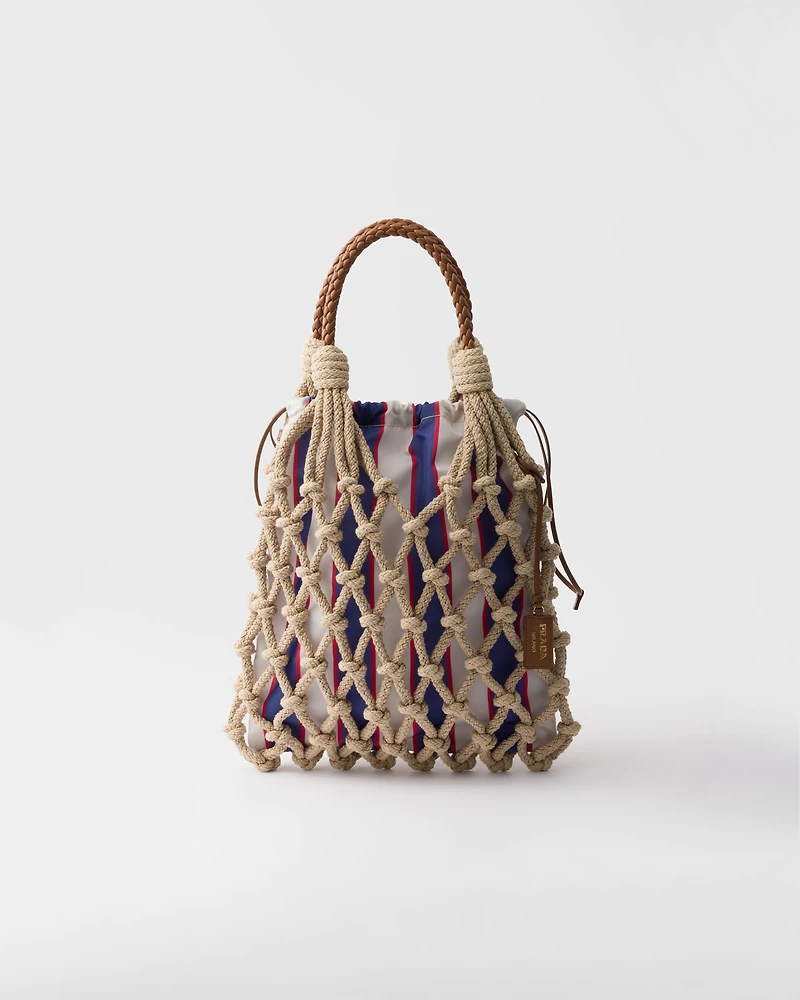 Prada Noué medium cotton macramé bag