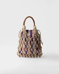 Prada Noué medium cotton macramé bag