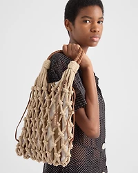 Prada Noué medium cotton macramé bag