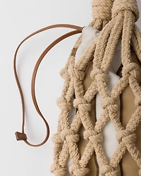 Prada Noué medium cotton macramé bag