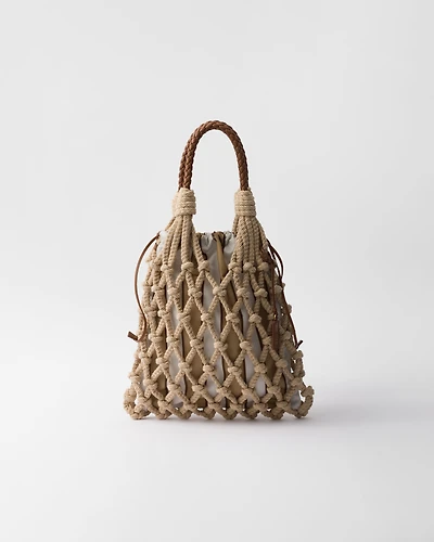 Prada Noué medium cotton macramé bag