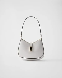 Prada Cleo brushed leather shoulder bag with clasp closure