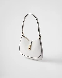 Prada Cleo brushed leather shoulder bag with clasp closure