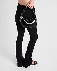 Prada Arqué naplak patent leather shoulder bag