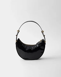 Prada Arqué naplak patent leather shoulder bag