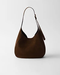 Medium suede shoulder bag
