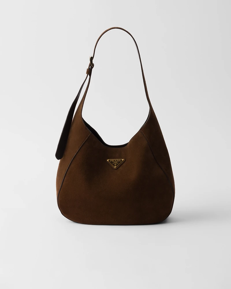 Medium suede shoulder bag