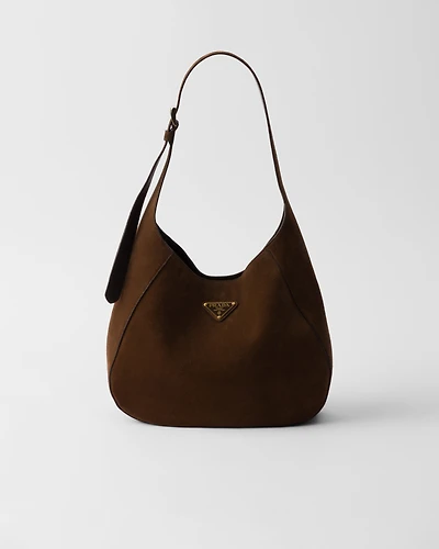 Medium suede shoulder bag
