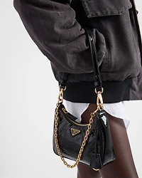 Prada Re-Edition mini naplak patent leather bag