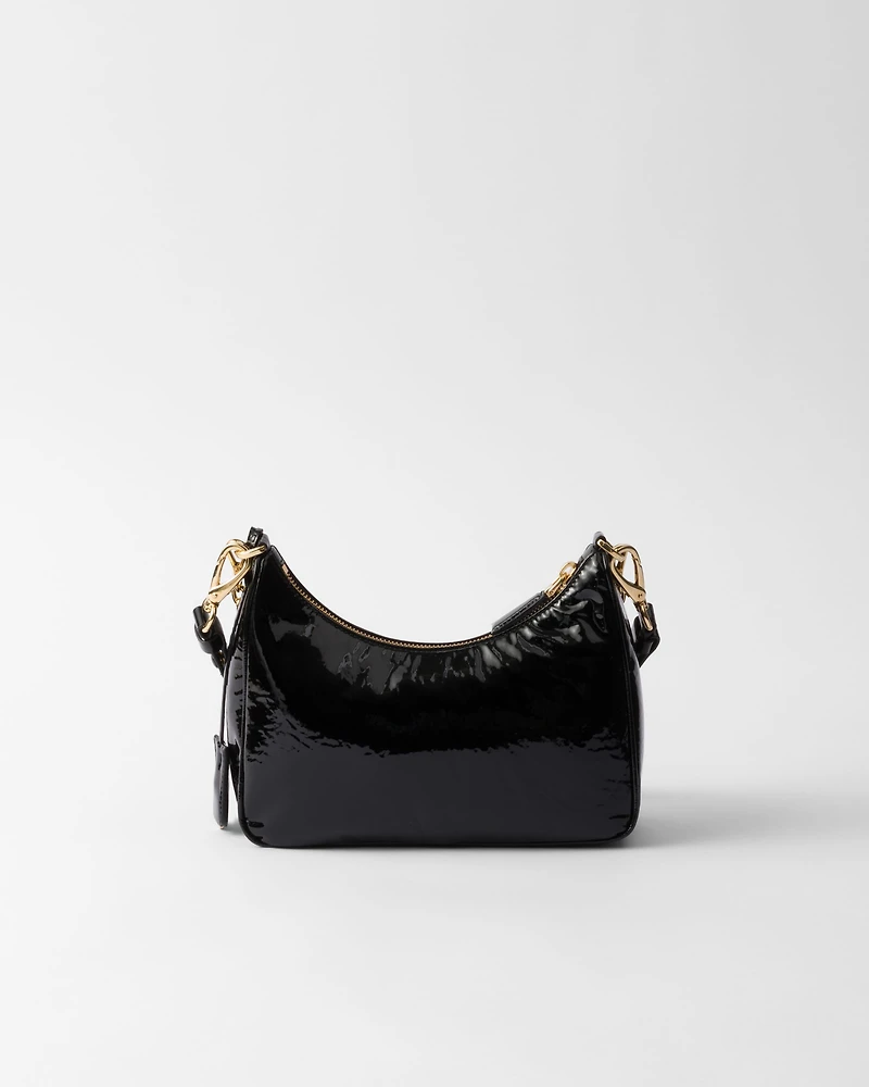 Prada Re-Edition mini naplak patent leather bag