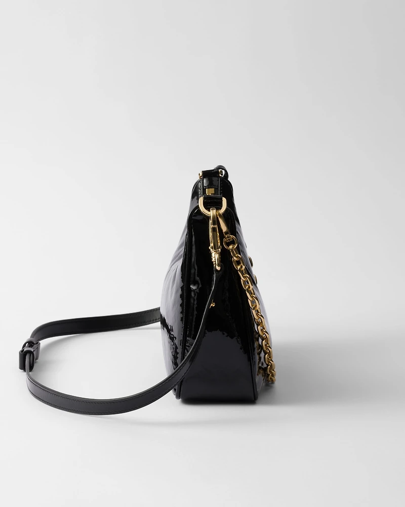 Prada Re-Edition mini naplak patent leather bag