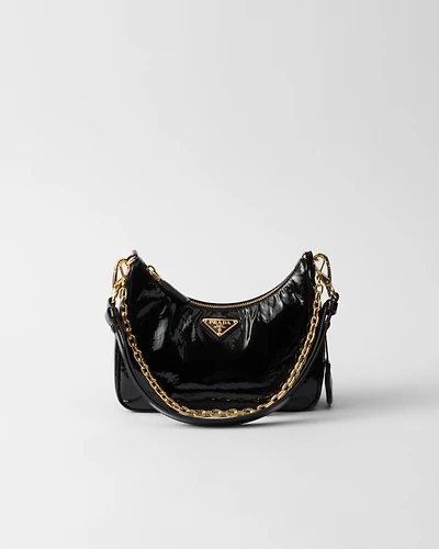Prada Re-Edition mini naplak patent leather bag