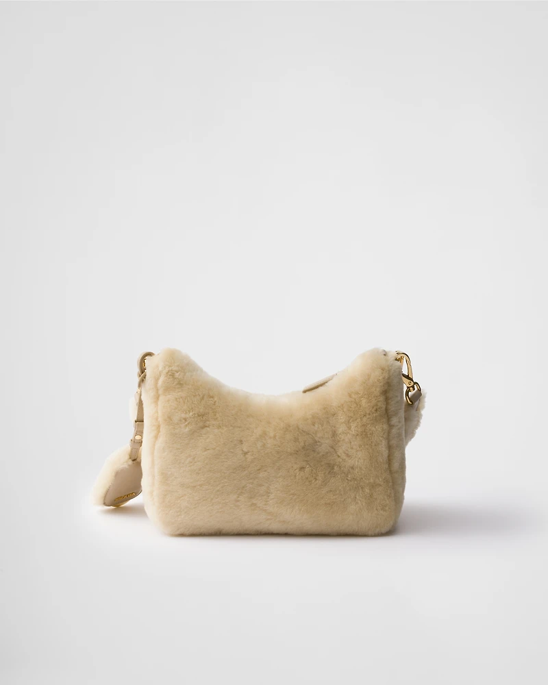 Prada Re-Edition mini shearling bag