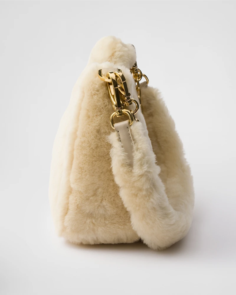 Prada Re-Edition mini shearling bag