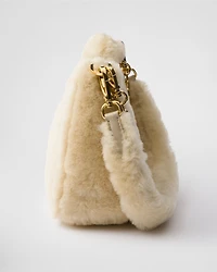Prada Re-Edition mini shearling bag
