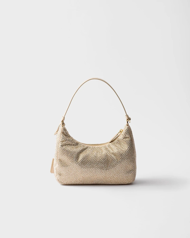 Prada Re-Edition 2005 mini crystal-studded satin bag