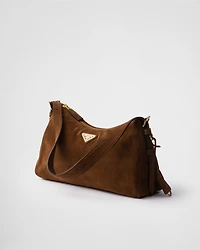 Prada Aimée medium suede shoulder bag